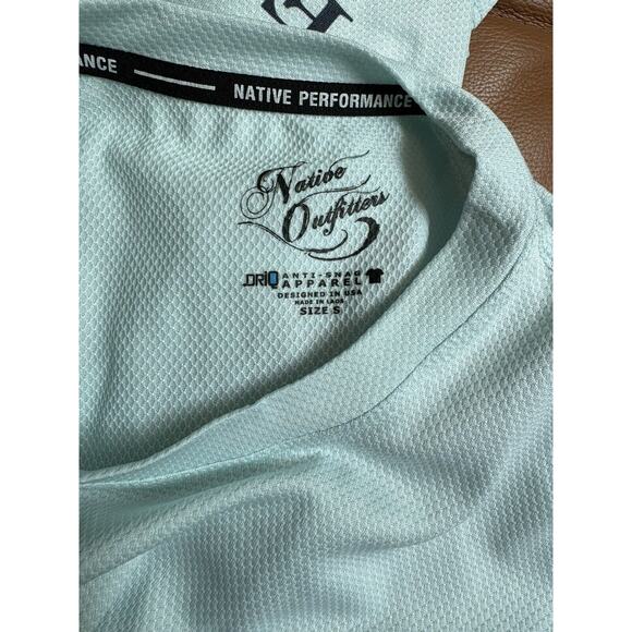 Native Outfitters Mint Green Naples Florida Long Sleeve Mens Fishing Shirt Small - Picture 7 of 7